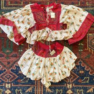 Free People Shirt and Shorts Set NWT Size Small